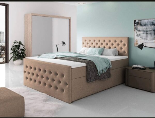 Boxspringbett Riva - Leder